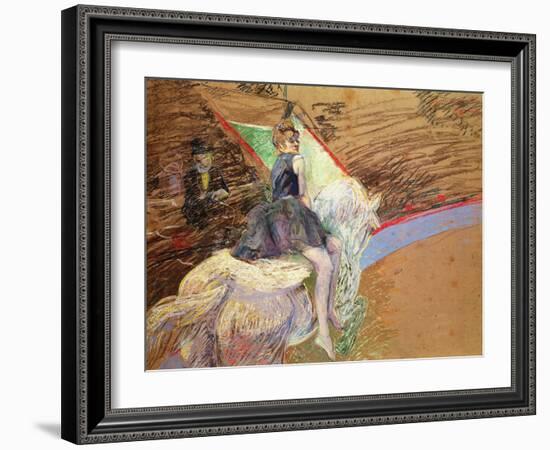 At the Circus Fernando, Rider on a White Horse, 1888-Henri de Toulouse-Lautrec-Framed Giclee Print