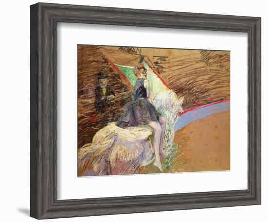 At the Circus Fernando, Rider on a White Horse, 1888-Henri de Toulouse-Lautrec-Framed Giclee Print