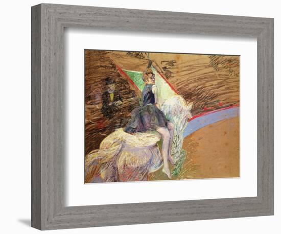 At the Circus Fernando, Rider on a White Horse, 1888-Henri de Toulouse-Lautrec-Framed Giclee Print