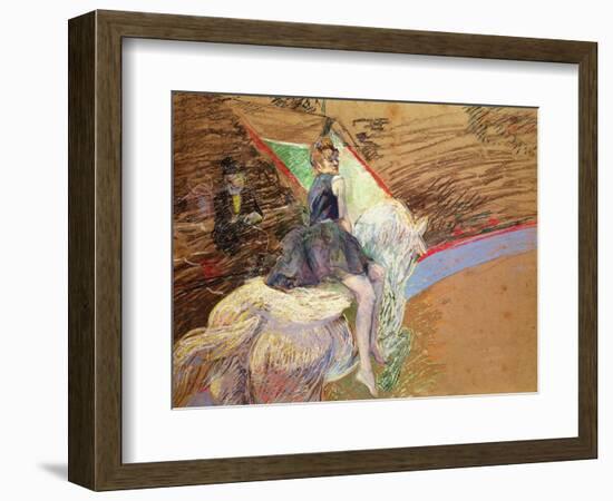 At the Circus Fernando, Rider on a White Horse, 1888-Henri de Toulouse-Lautrec-Framed Giclee Print