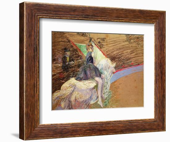 At the Circus Fernando, Rider on a White Horse, 1888-Henri de Toulouse-Lautrec-Framed Giclee Print