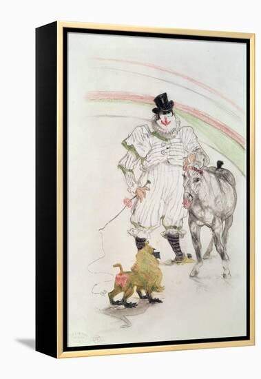 At the Circus: Performing Horse and Monkey, 1899-Henri de Toulouse-Lautrec-Framed Premier Image Canvas