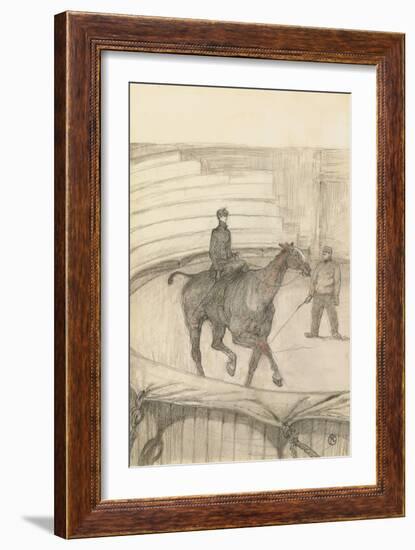 At the Circus: Rehearsal; Au Cirque: Travail De Repetition, 1899 (Coloured Pencil and Crayon on Pap-Henri de Toulouse-Lautrec-Framed Giclee Print