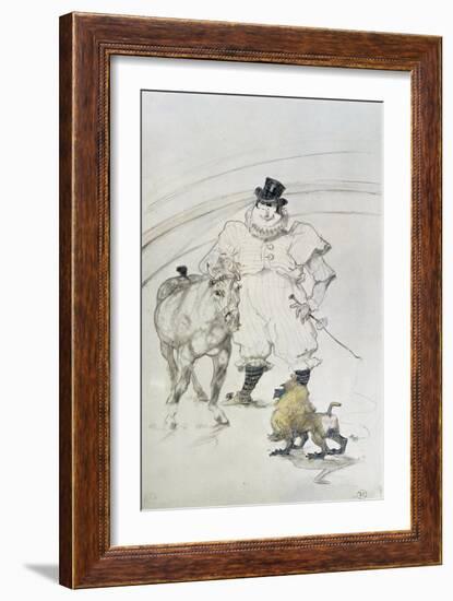 At the Circus: Trained Pony and Baboon, 1899-Henri de Toulouse-Lautrec-Framed Giclee Print