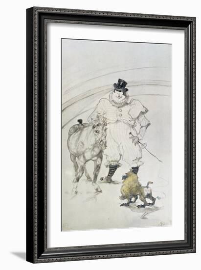 At the Circus: Trained Pony and Baboon, 1899-Henri de Toulouse-Lautrec-Framed Giclee Print