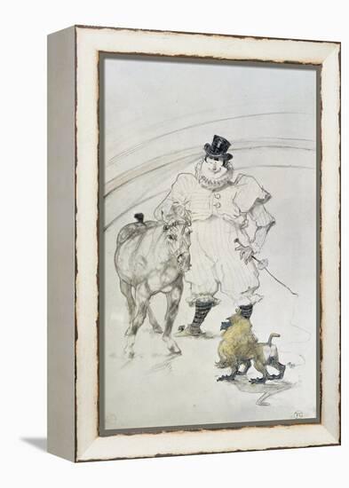 At the Circus: Trained Pony and Baboon, 1899-Henri de Toulouse-Lautrec-Framed Premier Image Canvas