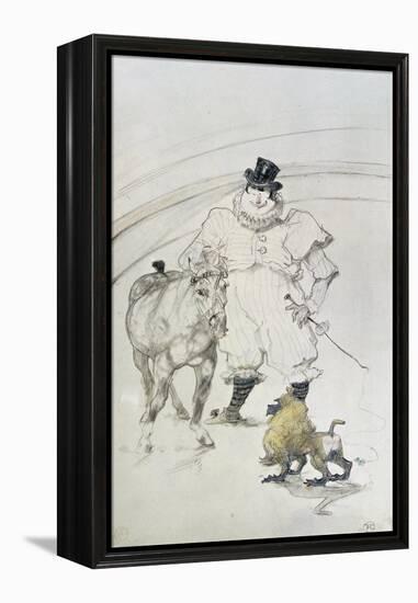 At the Circus: Trained Pony and Baboon, 1899-Henri de Toulouse-Lautrec-Framed Premier Image Canvas