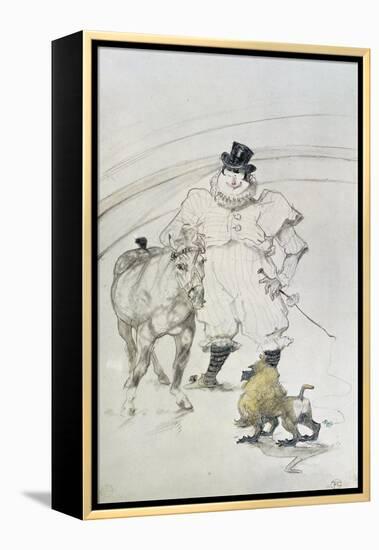 At the Circus: Trained Pony and Baboon, 1899-Henri de Toulouse-Lautrec-Framed Premier Image Canvas
