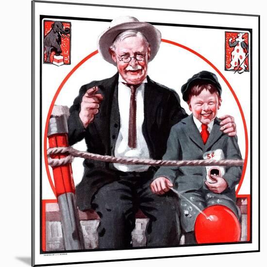 "At the Circus with Grandfather,"May 5, 1923-JF Kernan-Mounted Giclee Print