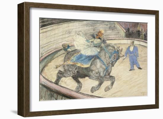 At the Circus: Work in the Ring, 1899-Henri de Toulouse-Lautrec-Framed Giclee Print