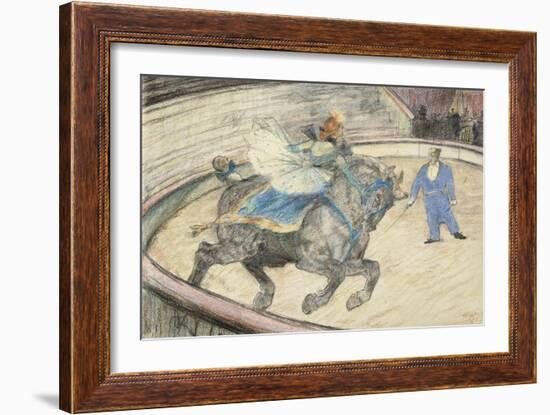 At the Circus: Work in the Ring, 1899-Henri de Toulouse-Lautrec-Framed Giclee Print