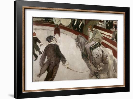 At the Cirque Fernando: Equestrienne-Henri de Toulouse-Lautrec-Framed Giclee Print