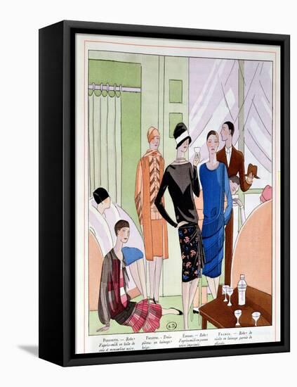 At the Cocktail Party, Fashion Plate from 'Art Gout Beaute' Magazine, March 1927-null-Framed Premier Image Canvas