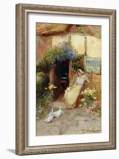 At the Cottage Door, 1913-Thomas Mackay-Framed Giclee Print