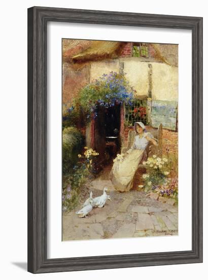 At the Cottage Door, 1913-Thomas Mackay-Framed Giclee Print