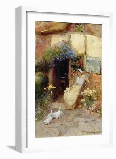 At the Cottage Door, 1913-Thomas Mackay-Framed Giclee Print