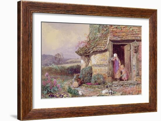 At the Cottage Door-Myles Birket Foster-Framed Giclee Print