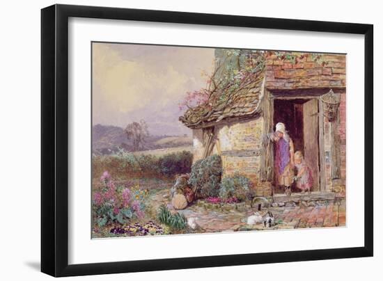 At the Cottage Door-Myles Birket Foster-Framed Giclee Print