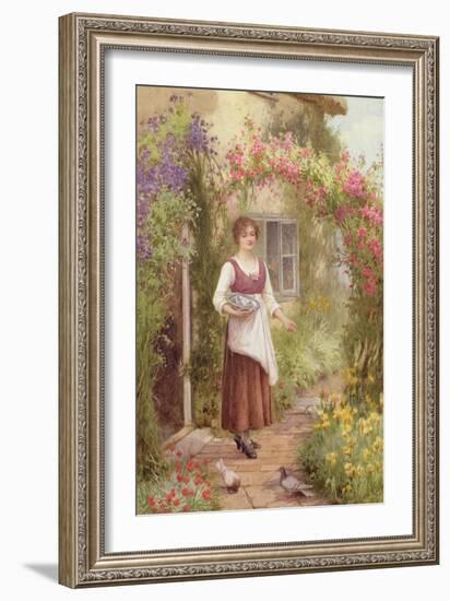 At the Cottage Door-William Affleck-Framed Giclee Print