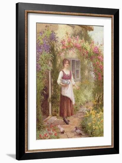 At the Cottage Door-William Affleck-Framed Giclee Print