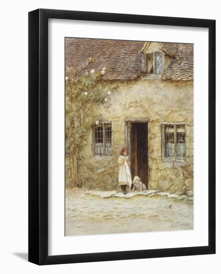 At the Cottage Door-Helen Allingham-Framed Giclee Print