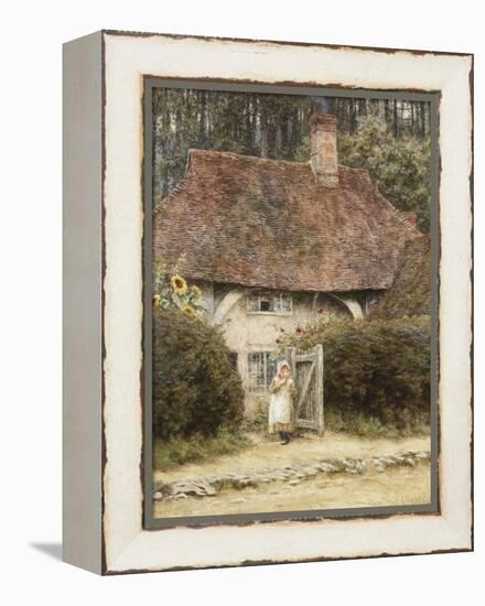 At the Cottage Gate-Helen Allingham-Framed Premier Image Canvas