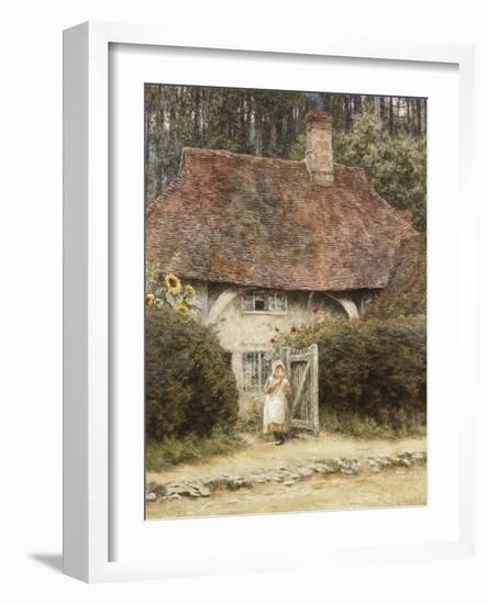 At the Cottage Gate-Helen Allingham-Framed Giclee Print