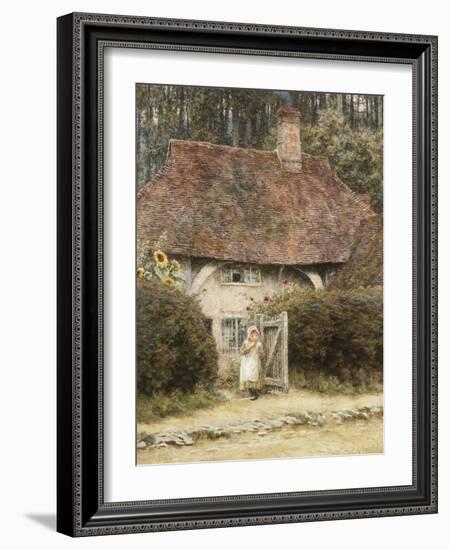 At the Cottage Gate-Helen Allingham-Framed Giclee Print