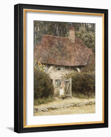 At the Cottage Gate-Helen Allingham-Framed Giclee Print