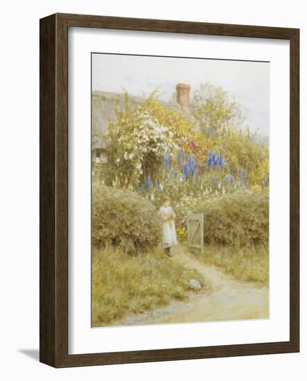 At the Cottage Gate-Helen Allingham-Framed Giclee Print