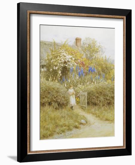 At the Cottage Gate-Helen Allingham-Framed Giclee Print