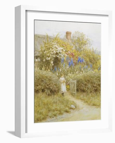 At the Cottage Gate-Helen Allingham-Framed Giclee Print