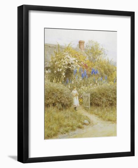 At the Cottage Gate-Helen Allingham-Framed Giclee Print