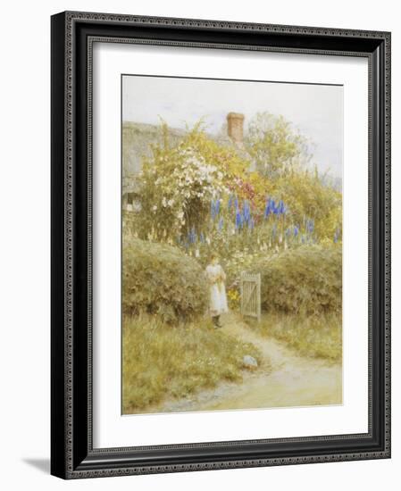 At the Cottage Gate-Helen Allingham-Framed Giclee Print