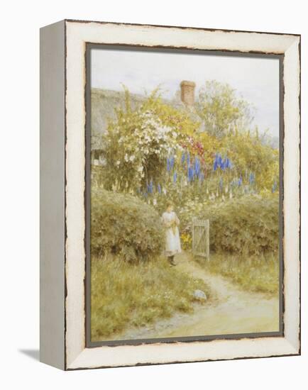 At the Cottage Gate-Helen Allingham-Framed Premier Image Canvas