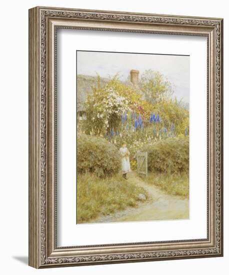 At the Cottage Gate-Helen Allingham-Framed Giclee Print