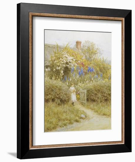 At the Cottage Gate-Helen Allingham-Framed Giclee Print