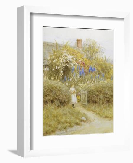 At the Cottage Gate-Helen Allingham-Framed Giclee Print