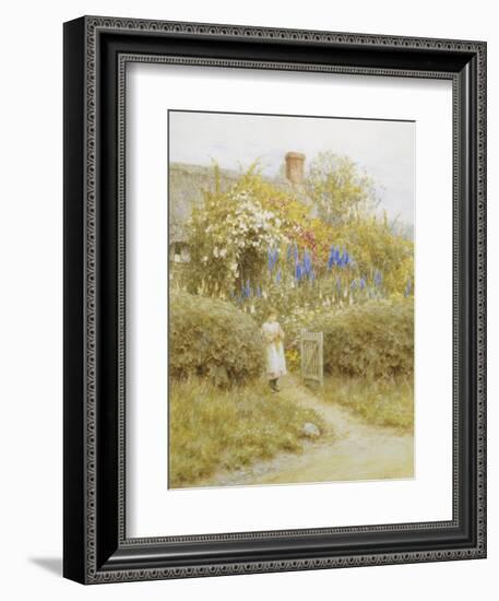 At the Cottage Gate-Helen Allingham-Framed Giclee Print