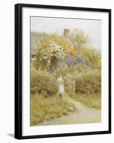 At the Cottage Gate-Helen Allingham-Framed Giclee Print