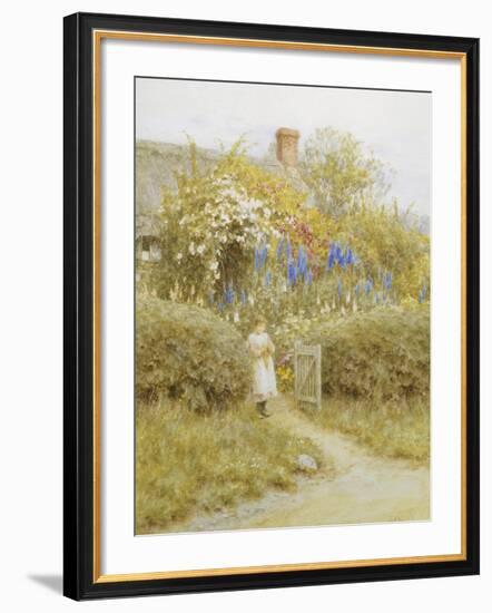 At the Cottage Gate-Helen Allingham-Framed Giclee Print