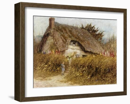 At the Cottage Gate-Helen Allingham-Framed Giclee Print