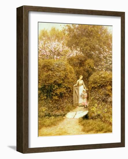 At the Cottage Gate-Helen Allingham-Framed Giclee Print