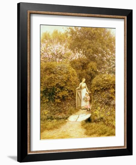 At the Cottage Gate-Helen Allingham-Framed Giclee Print