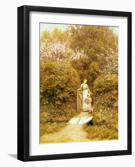 At the Cottage Gate-Helen Allingham-Framed Giclee Print