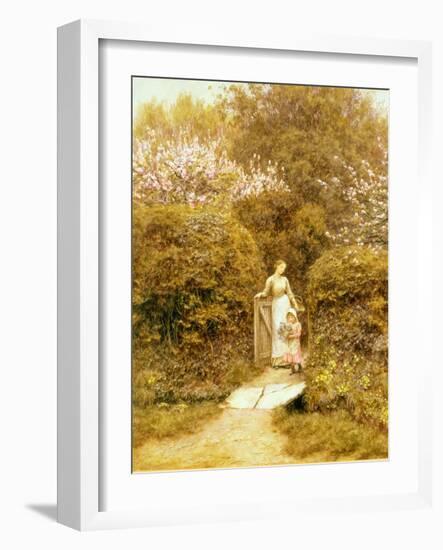 At the Cottage Gate-Helen Allingham-Framed Giclee Print