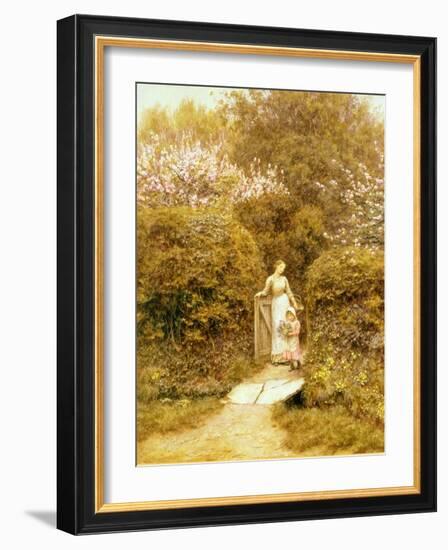 At the Cottage Gate-Helen Allingham-Framed Giclee Print