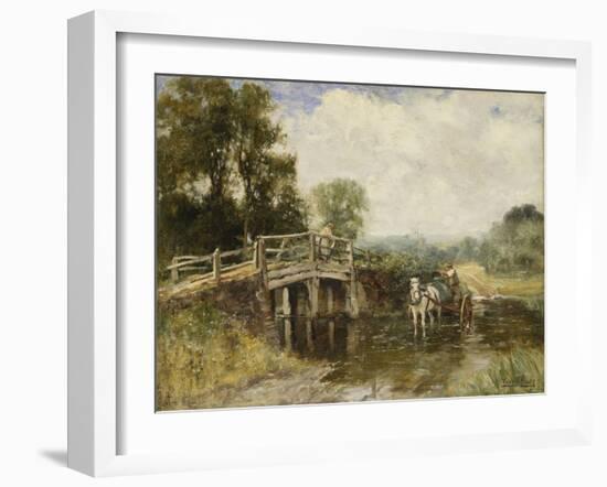 At the Crossing-Henry John Yeend King-Framed Giclee Print