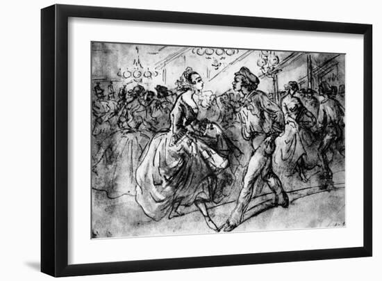 At the Dance, 19th Century-Constantin Guys-Framed Giclee Print