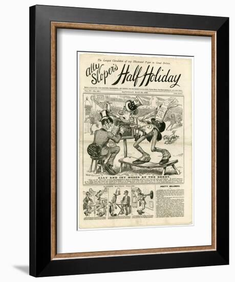 At the Derby, Ally Sloper-null-Framed Art Print